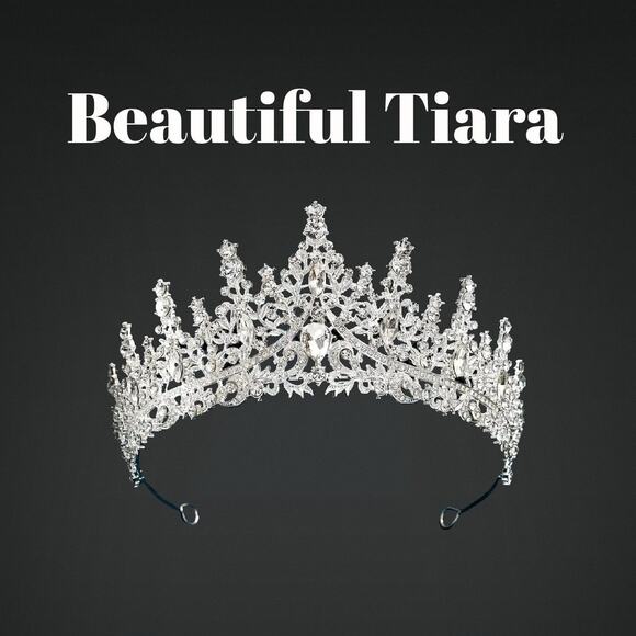 Beautiful Rhinestone Tiara for Brides Quinceanera Pageants Princess Queen & More - Picture 1 of 12